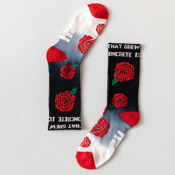 Tie Dye Crew Socks Terry Socks Autumn Winter Socks Ins Personalized Sports Lovers Crew Socks Skateboard Male Socks